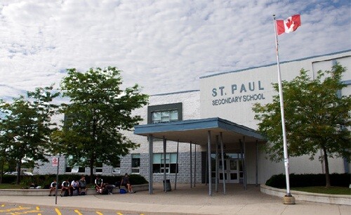 Picture of the front of St. Paul Catholic Secondary School